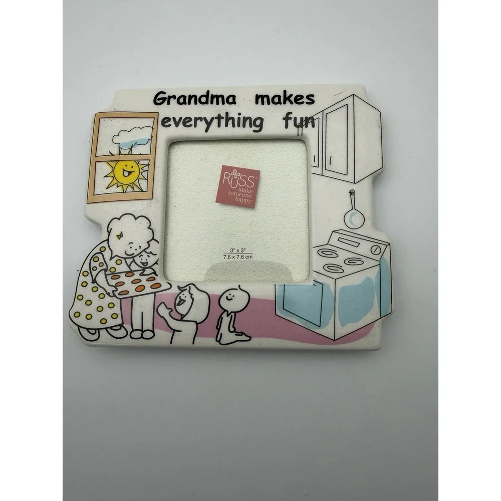 RUSS Ceramic Grandma Picture Frame For 3